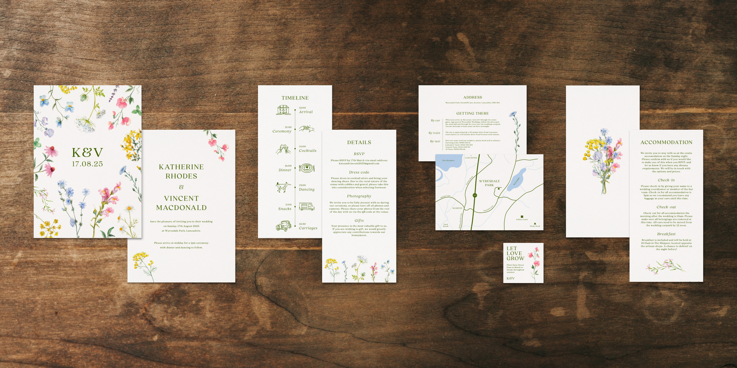 K&V – Full Invitations – Wood