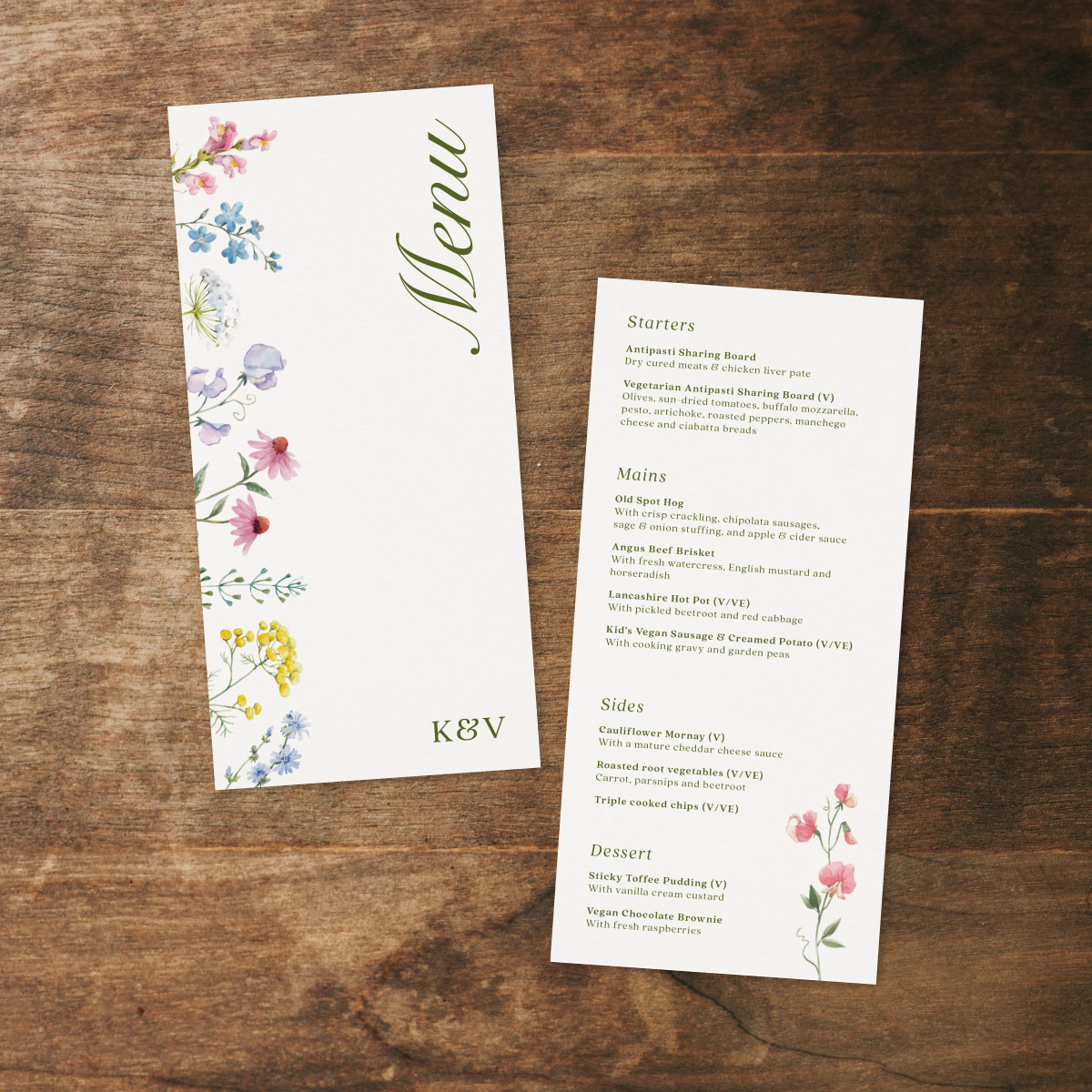 K&V – Menus